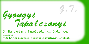 gyongyi tapolcsanyi business card